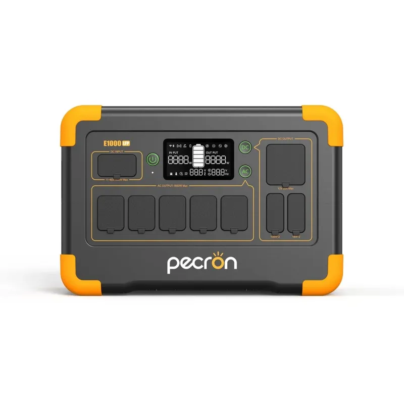 PECRON E1000LFP portable power station 2000W 1024Wh LiFePO4 battery for home backup RV off-grid applications