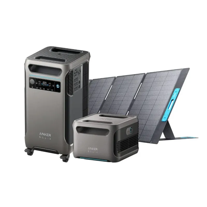 Anker SOLIX F3800 solar generator kit with 3840Wh LiFePO4 battery and 400W solar panel for home backup RV off-grid applications