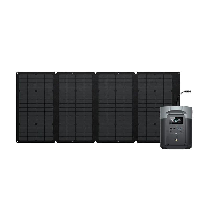 EcoFlow DELTA 2 Max portable power station 2048Wh LiFePO4 battery with 2400W output for home backup RV off-grid applications