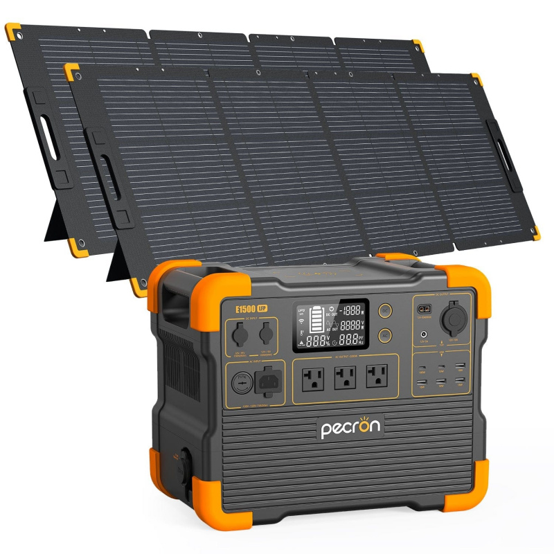 PECRON E1500LFP expandable portable power station 2200W 1536Wh LiFePO4 battery main unit only for home backup RV off-grid applications