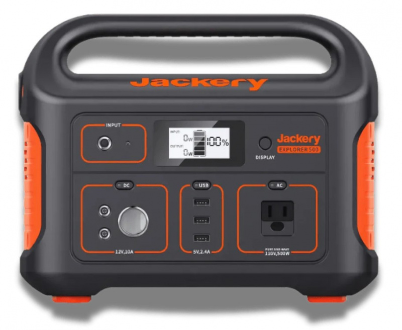 Jackery Explorer 500 portable power station 518Wh LiFePO4 battery with 500W output for camping RV home emergency backup applications