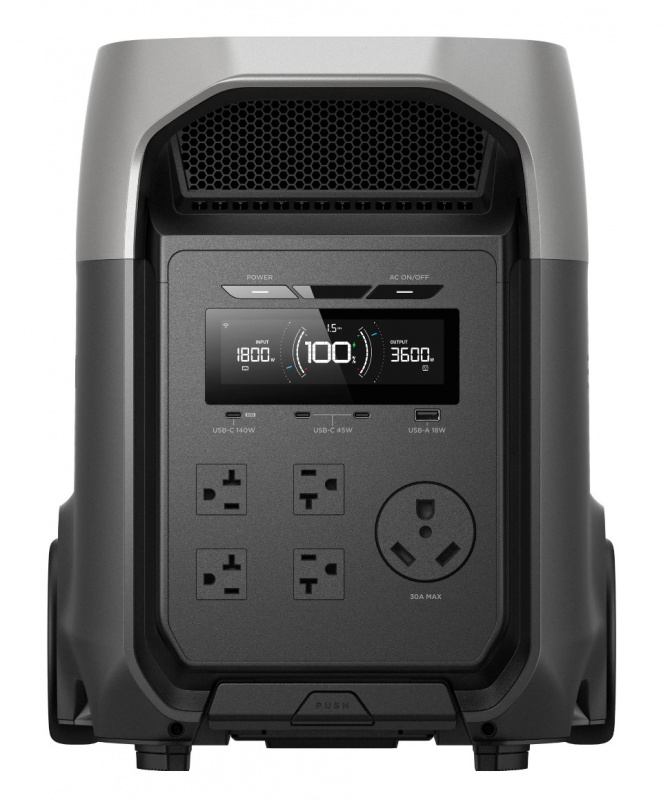 EcoFlow DELTA 3 Ultra portable power station 3072Wh LiFePO4 battery with 3600W output for whole-home backup RV off-grid applications