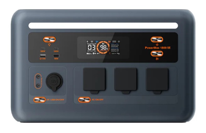 Oscal PowerMax 1800SE portable power station 1800W 1536Wh LiFePO4 battery for camping RV home emergency backup applications