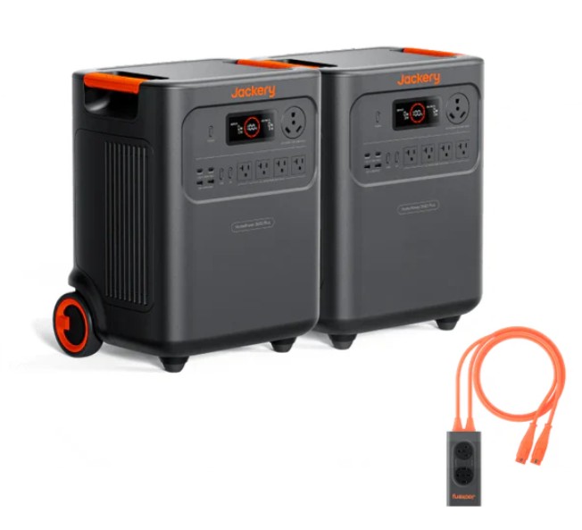 Jackery HomePower 3600 Plus double kit with 14336Wh LiFePO4 battery for whole-home backup RV off-grid applications