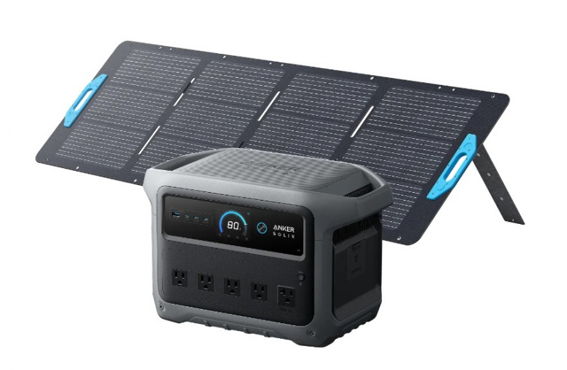 Anker SOLIX C1000 Gen2 portable power station with 1x200W solar panel 1024Wh LiFePO4 for camping RV home emergency backup applications