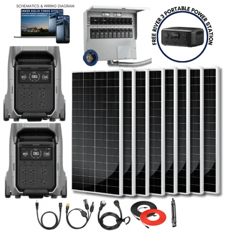 EcoFlow DELTA Pro 3 Fortress Kit portable power station 4096Wh LiFePO4 with high-capacity expansion for whole-home backup RV off-grid applications