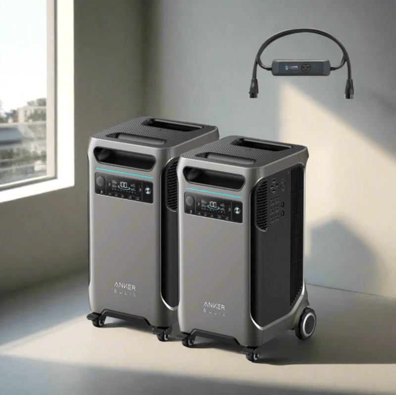 Anker SOLIX F3800 x2 with Double Power Hub 7680Wh LiFePO4 battery system for whole-home backup RV off-grid applications