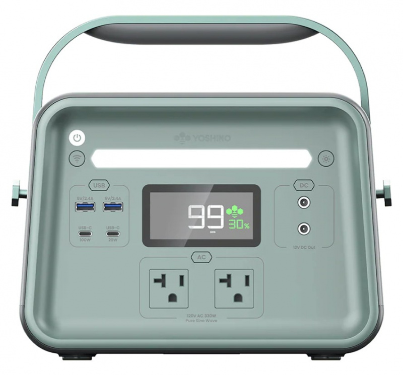 Yoshino B330 SST solid-state portable power station 330W 288Wh LiFePO4 battery for camping travel RV emergency backup applications