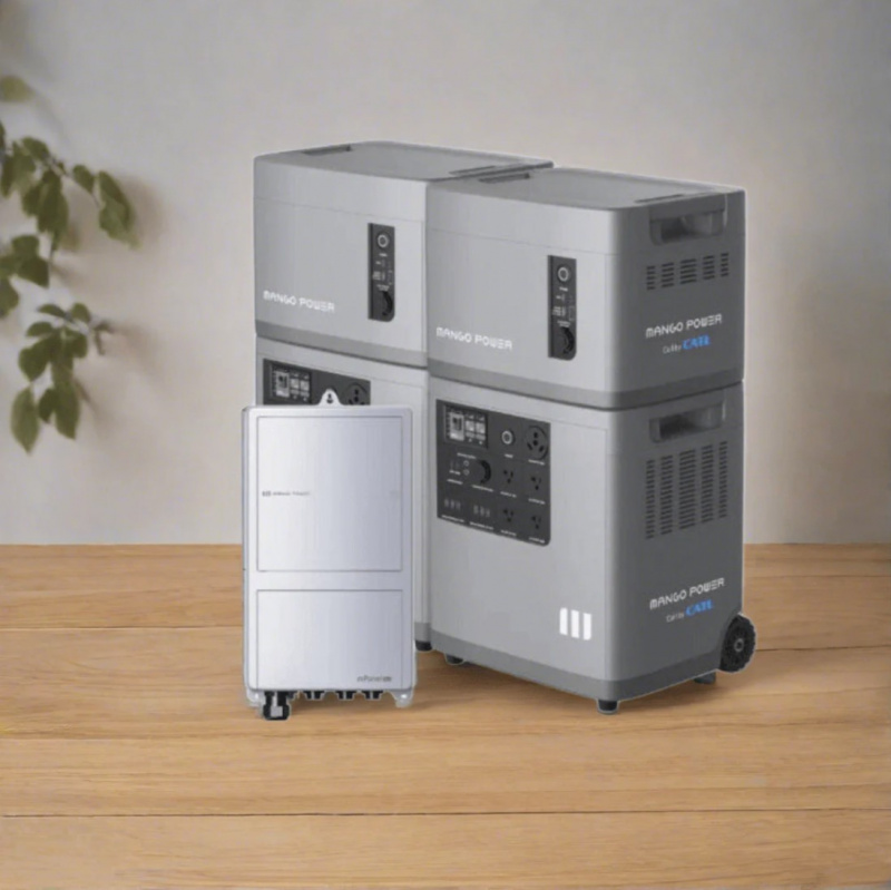 Mango Power Home Backup Kit Pro with 2x Mango Power E, 2x expansion batteries and mPanel Pro 8064Wh LiFePO4 for whole-home backup RV off-grid applications