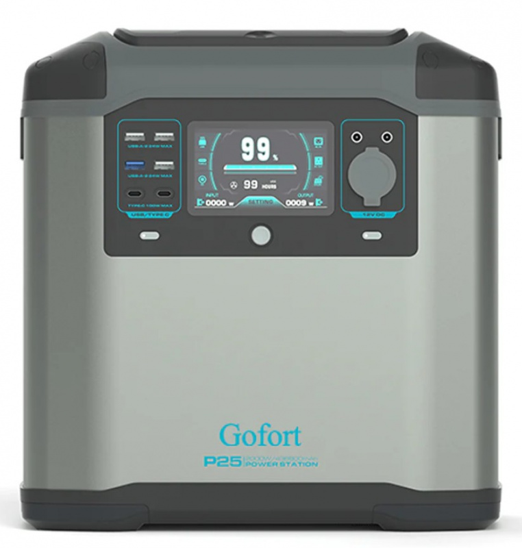 Gofort P25 portable UPS power station 2000W 1573Wh LiFePO4 battery for home backup RV off-grid applications