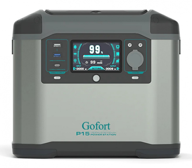 Gofort P15 portable UPS power station 1500W 1008Wh LiFePO4 battery for home backup RV off-grid applications