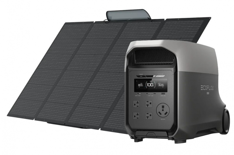 EcoFlow DELTA 3 Ultra portable power station with 1x400W solar panel 4096Wh LiFePO4 for whole-home backup RV off-grid applications