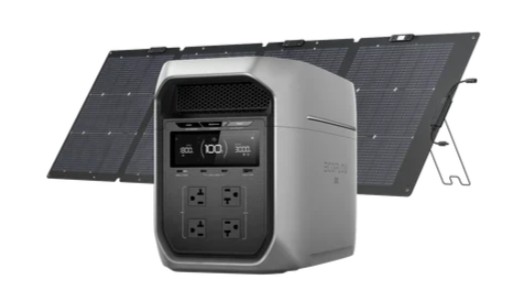 EcoFlow DELTA 3 Max Plus portable power station with 1x220W solar panel 8192Wh LiFePO4 for whole-home backup RV off-grid applications