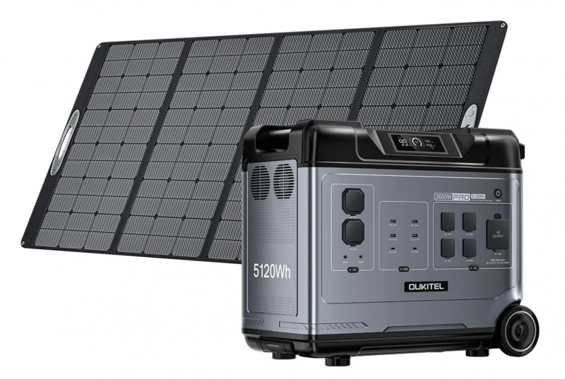 OUKITEL P5000 Pro portable power station 3600W 5120Wh LiFePO4 battery for home backup RV off-grid applications (without solar panel)