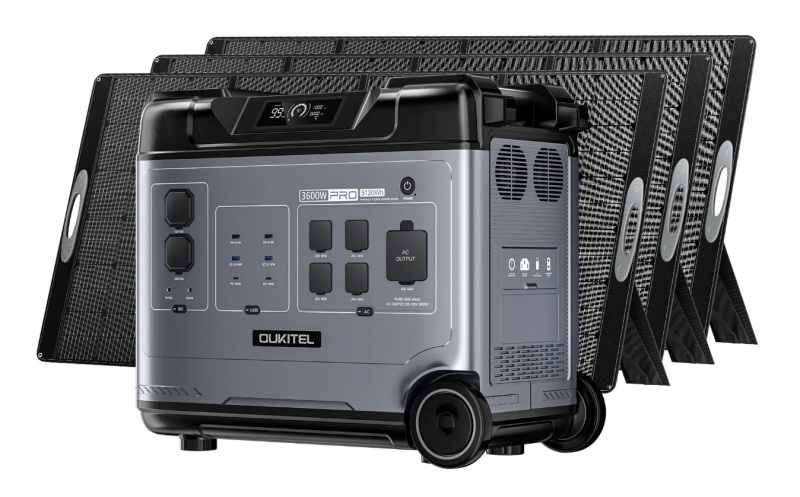 OUKITEL P5000 Pro portable power station 3600W 5120Wh LiFePO4 battery for home backup RV off-grid applications (without solar panel)