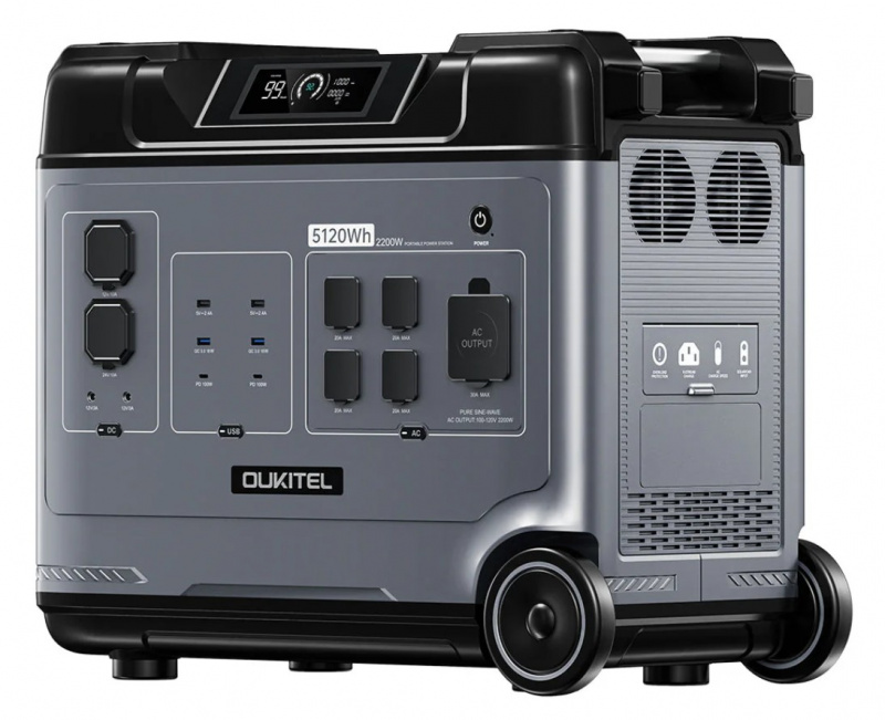 OUKITEL P5000 portable power station 2200W 5120Wh LiFePO4 battery for home backup RV off-grid applications (discontinued)