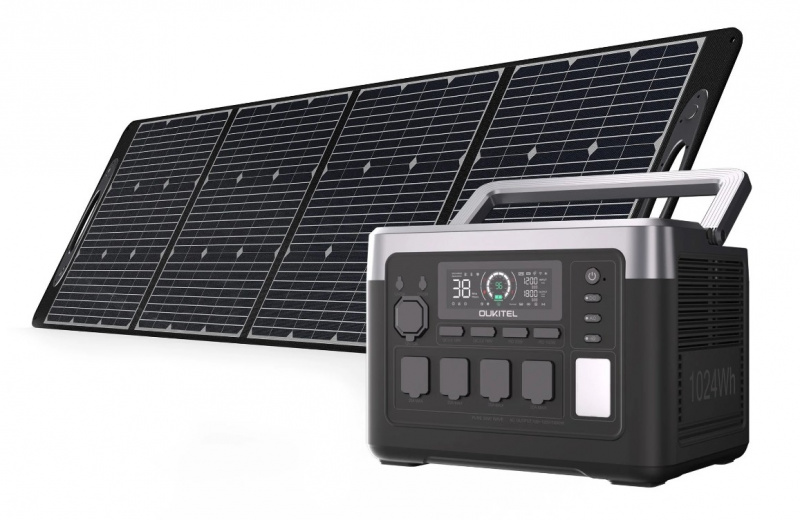 OUKITEL P1000 PLUS portable power station 1800W 1024Wh LiFePO4 battery for camping RV home emergency backup applications (without solar panel)