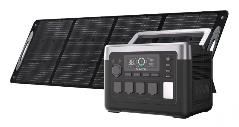 OUKITEL P1000 PLUS portable power station 1800W 1024Wh LiFePO4 battery for camping RV home emergency backup applications (without solar panel)