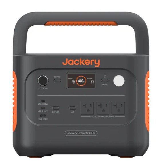 Jackery Explorer 1000 v2 portable power station 1070Wh LiFePO4 battery with 1500W output for camping RV home emergency backup applications