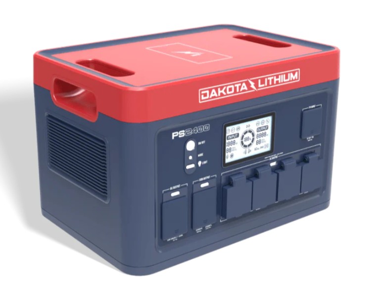 Dakota Lithium PS2400 portable power station 2400W 2304Wh LiFePO4 battery for home backup RV off-grid applications