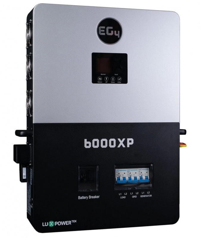 EG4 6000XP 6000W 48V split-phase hybrid solar inverter with 8000W PV input for whole-home backup off-grid applications