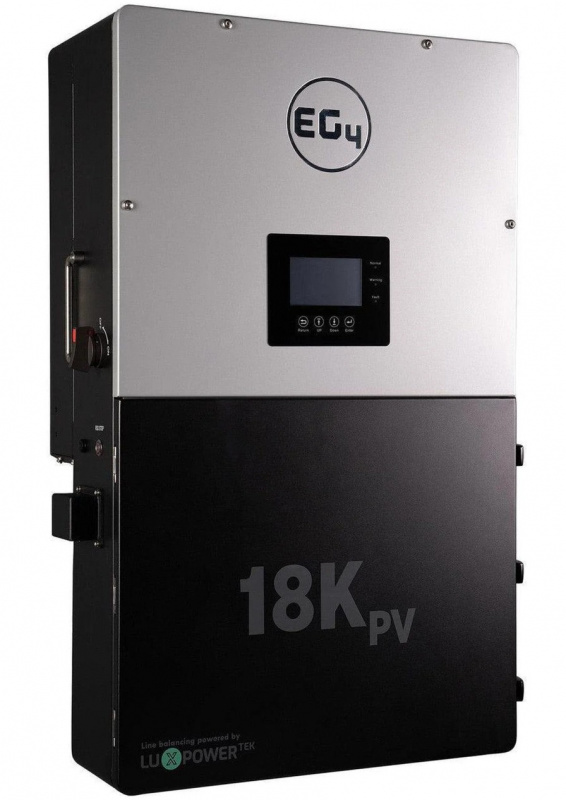 EG4 18KPV 12000W 48V split-phase hybrid solar inverter with 18000W PV input for whole-home backup off-grid applications