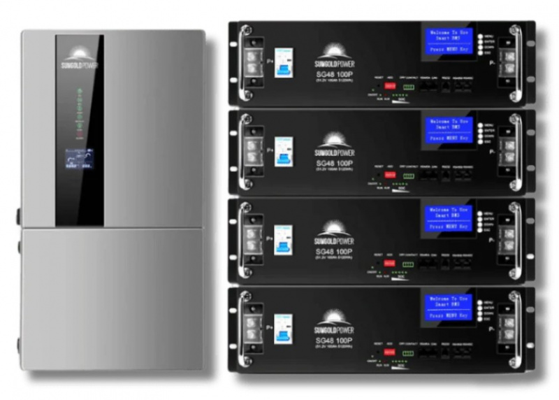 Sungold Power SGN11.4KHB-48 11.4kW 48V hybrid split phase solar inverter with 10-year warranty for whole-home backup off-grid applications (inverter only)