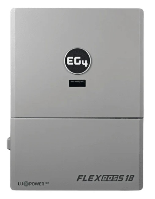 EG4 FlexBOSS18 13kW 48V split-phase hybrid solar inverter with 18kW PV input for whole-home backup off-grid applications