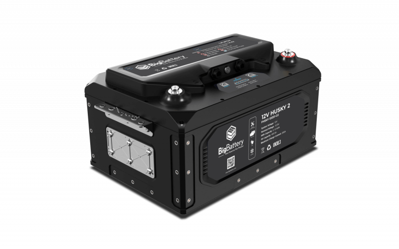 12V HUSKY 2 INV lithium battery 5.12kWh 400Ah LiFePO4 with inverter comms for RV marine off-grid home backup applications