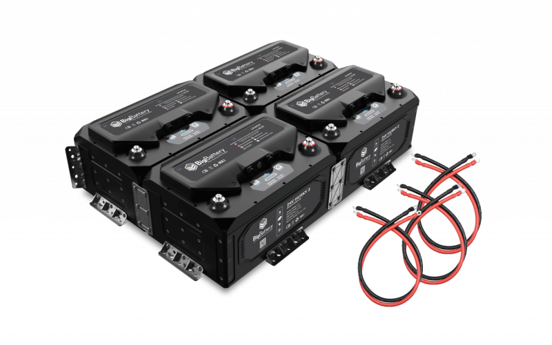 24V 4X HUSKY 2 INV lithium battery kit 20.48kWh 800Ah LiFePO4 with inverter comms for RV marine off-grid home backup applications