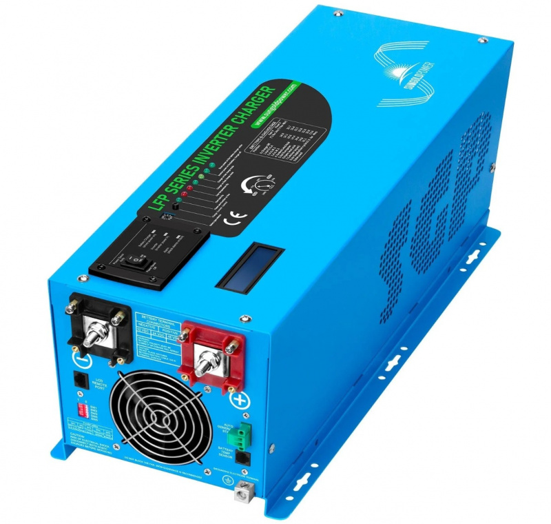 Sungold Power 3000W 12V pure sine wave inverter with charger 9000W peak for off-grid RV marine home backup applications (inverter only)