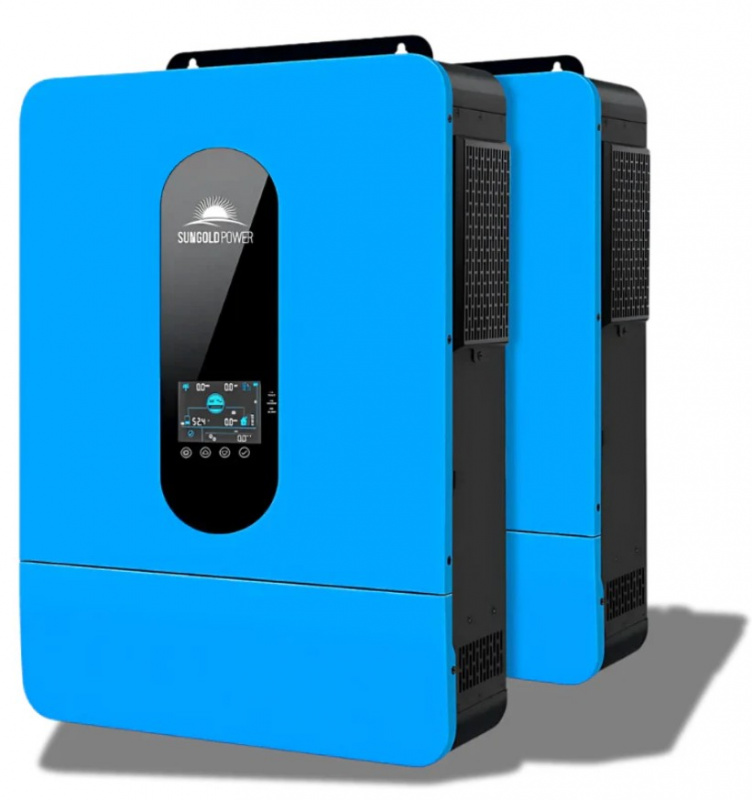 Sungold Power 13,000W 48V split phase hybrid solar inverter (2 units parallel) with WiFi monitor for whole-home backup off-grid large solar applications