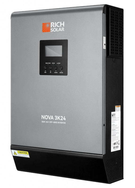 RICH SOLAR NOVA MAX 3K 3000W 24V hybrid solar inverter for RV camper van truck overlander boat off-grid applications