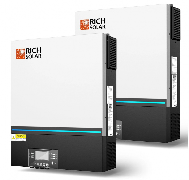 RICH SOLAR NOVA 6548 6500W 48V hybrid solar inverter UL certified for RV camper off-grid cabin tiny home applications
