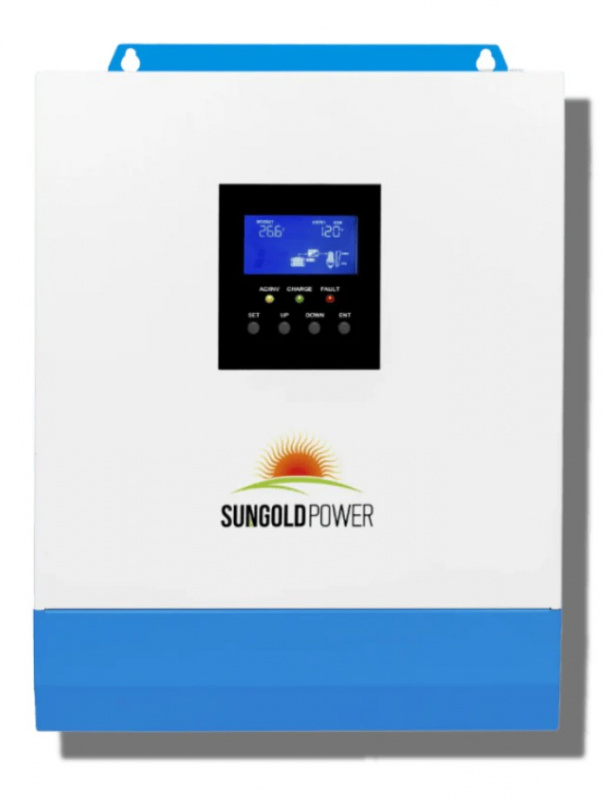Sungold Power SPH302480A 3000W 24V hybrid solar inverter with 100A MPPT PV120-450V for off-grid RV marine home backup applications (inverter only)
