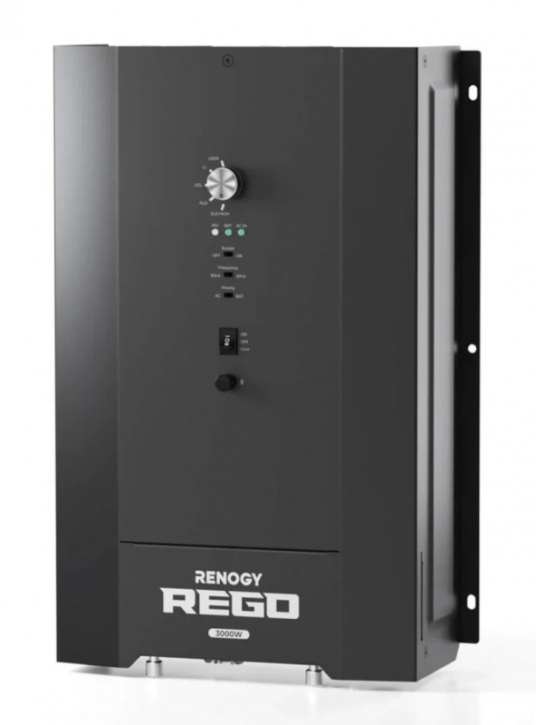 Renogy REGO 3000W 12V pure sine wave HF inverter charger split-phase for RV off-grid home backup applications