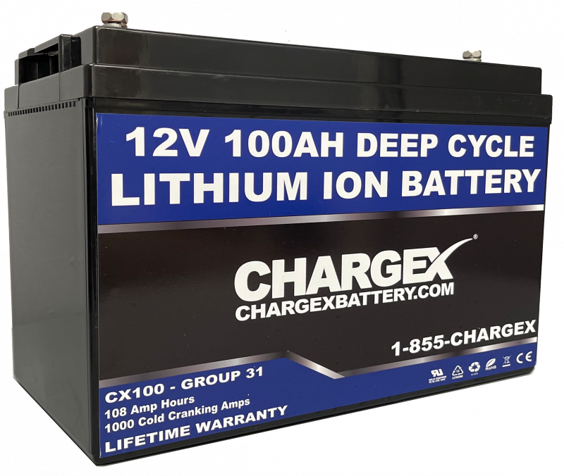 teknisk prop ur Chargex® 72V 100AH Lithium Ion Battery